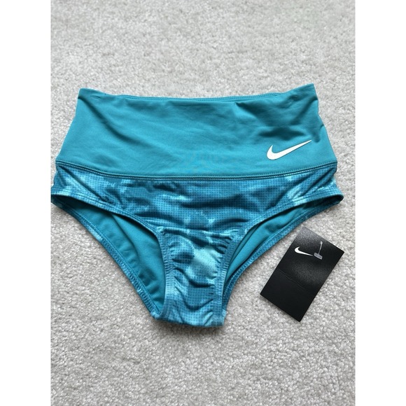 Nike Swim Women's High Waist Bottom Teal Aquamarine Size XS Brand New ($56) - Picture 1 of 6